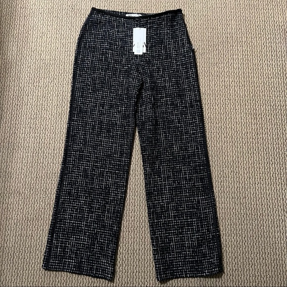 Zara Women’s Textured Wide Leg Pants - Picture 3 of 12